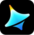 图片展示的是LibLibAI的LOGO。LOGO由一个蓝色渐变的几何图形构成，图形由多个三角形组成，颜色从深蓝到浅蓝再到黄色，整体呈动态飞舞状，背景为黑色。该LOGO位于介绍LibLibAI工具的文档中，与文档中对LibLibAI模型资源丰富、中文适配好等核心特点的描述相呼应，直观呈现了该AI工具的品牌标识。