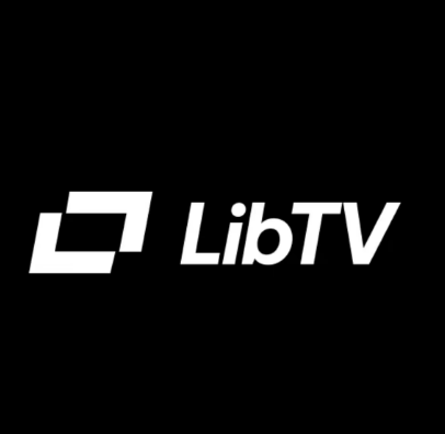 图片展示的是LibTV的标志。标志由左侧的白色几何图形和右侧的“LibTV”文字组成。左侧几何图形由一个大正方形和一个小正方形构成，大正方形内嵌小正方形，整体简洁明了。右侧“LibTV”文字为无衬线字体，字体设计现代。该图片位于介绍AI图片生成工具LibLibAI的文档中，作为其LOGO展示，直观呈现了LibTV的品牌标识。