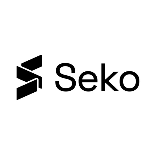 图片展示的是AI视频和动态图工具Seko的LOGO。LOGO由左侧黑色的几何图形和右侧黑色的“Seko”字样组成。几何图形由两条平行线构成，其中一条线从左上角延伸至右下角，另一条线从左下角延伸至右上角，线条间有交叠。该LOGO位于介绍Seko工具的文档中，Seko是真人短剧工业化工具，支持多集/长篇连贯生产，具有无限画布工作流、SekoTalk多人对口型等核心特点。