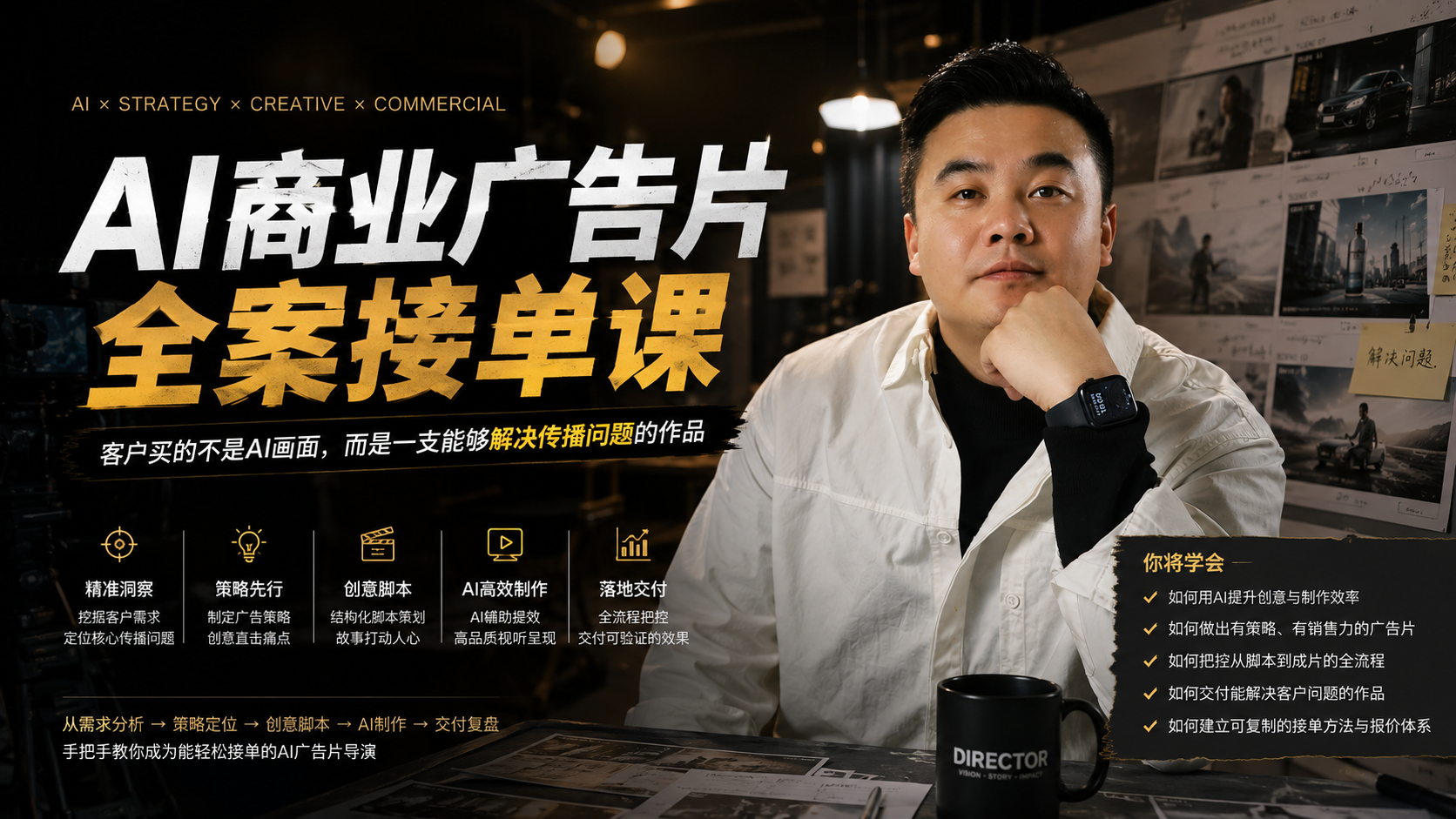 AI商业广告片全案接单课